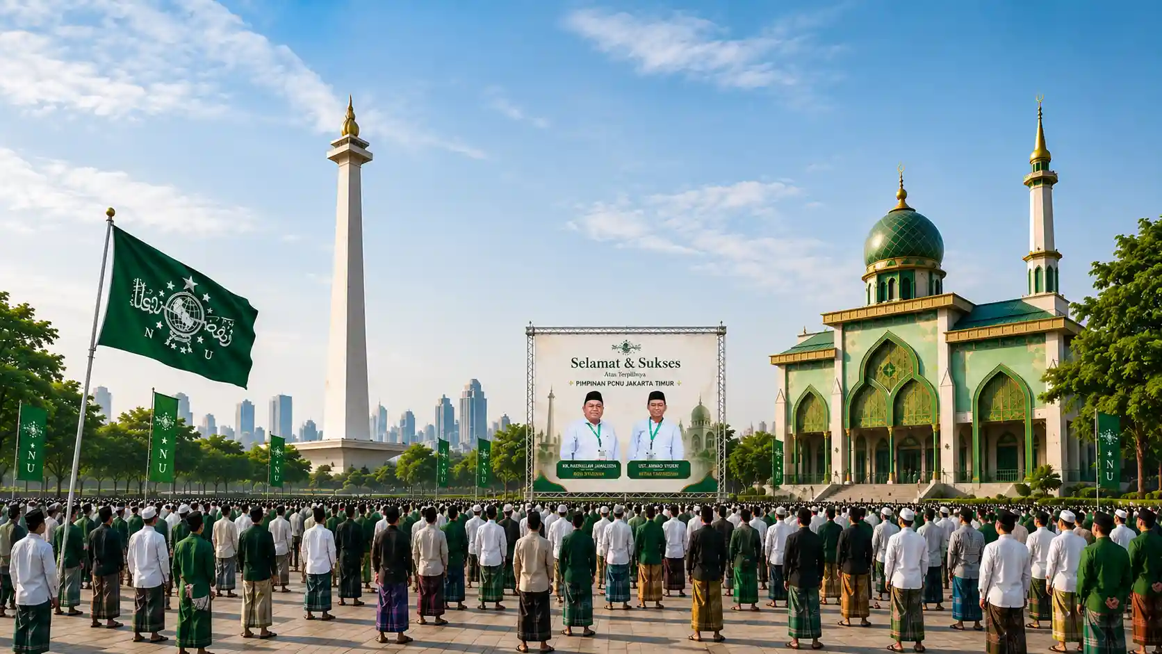 Kebersamaan pengurus dan warga PCNU Pengurus Cabang Kabupaten Nias